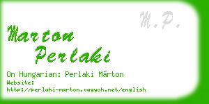 marton perlaki business card